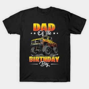 Dad Of The Birthday Boy Monster Truck Birthday Family T-Shirt